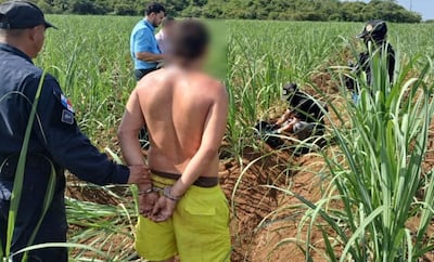 Lo encontraron en el cañaveral: cayó con presuntas sustancias y dinero