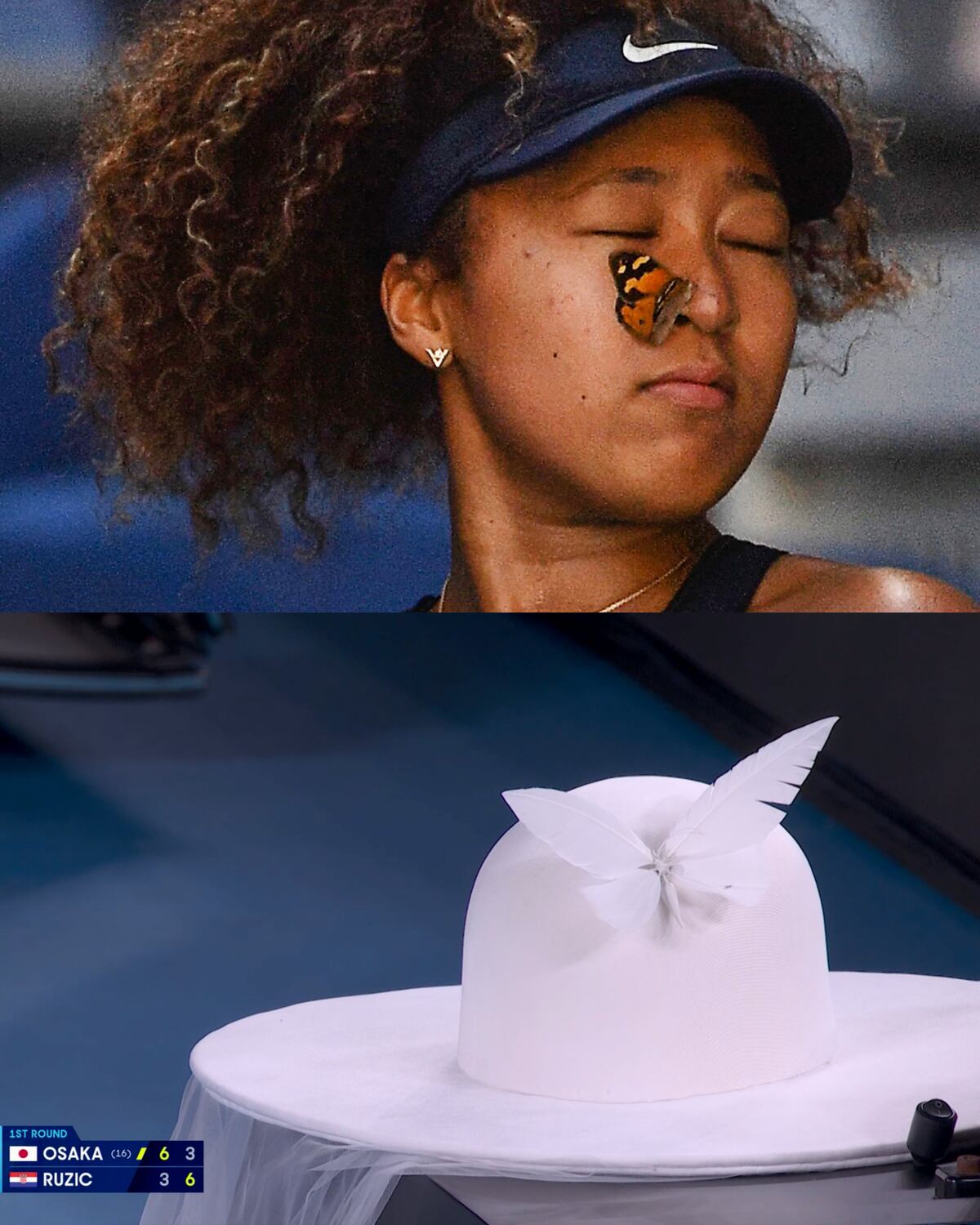 Naomi Osaka entró como medusa y ganó en Melbourne