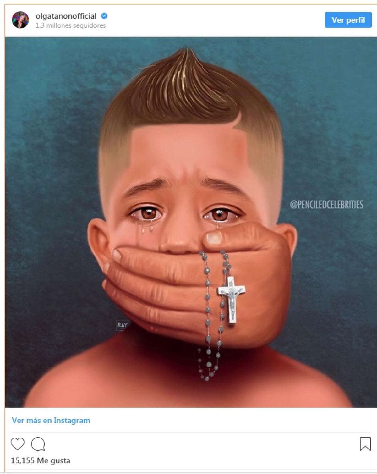 Olga Tañón se expresa enérgicamente contra el caso de los sacerdotes abusadores