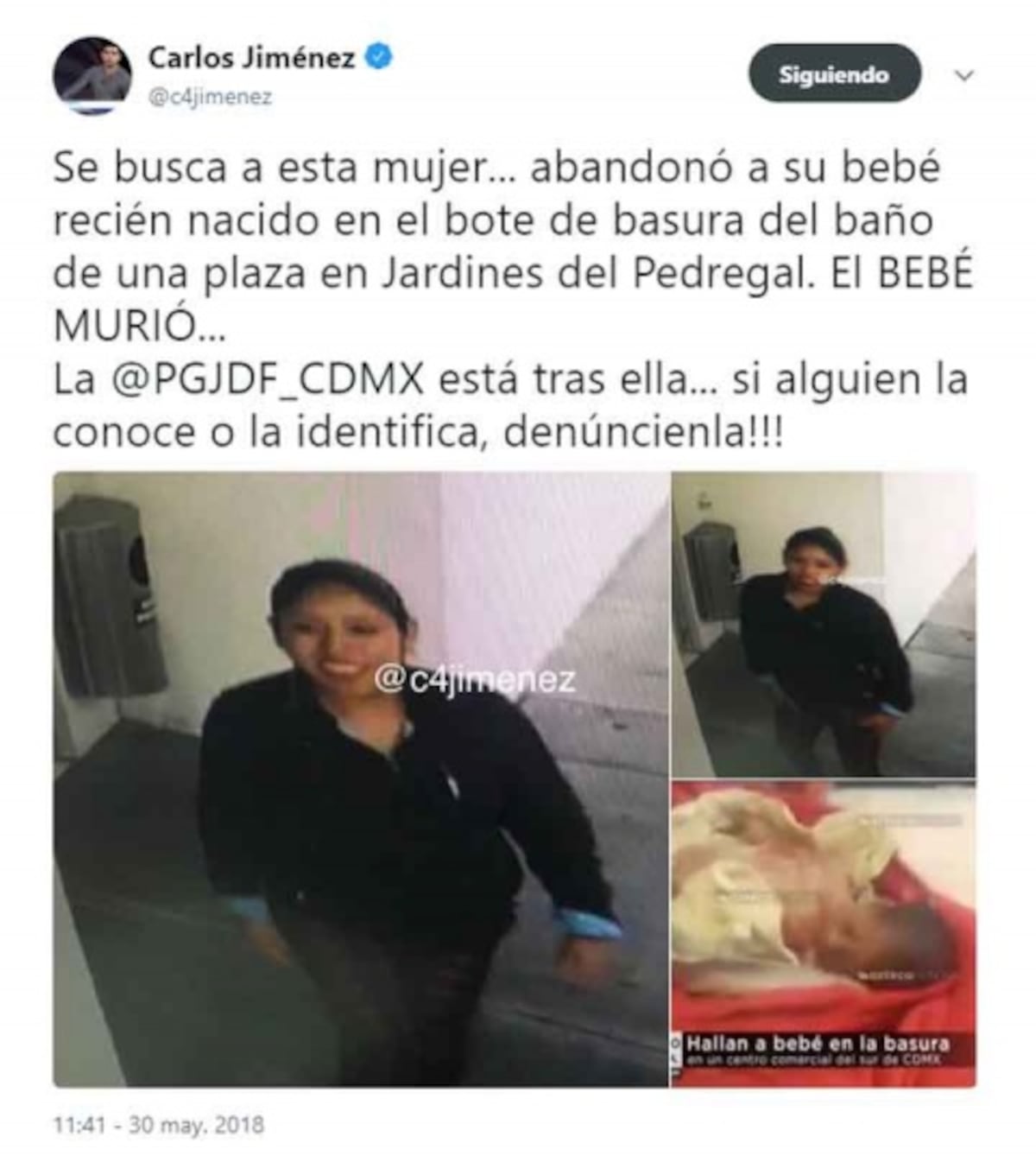 Muere bebé que fue abandonado entre basura