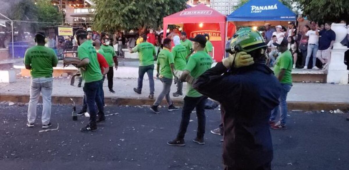 Un herido tras topón de Las Tablas, por fuegos artificiales. Hubo intrigas.Video