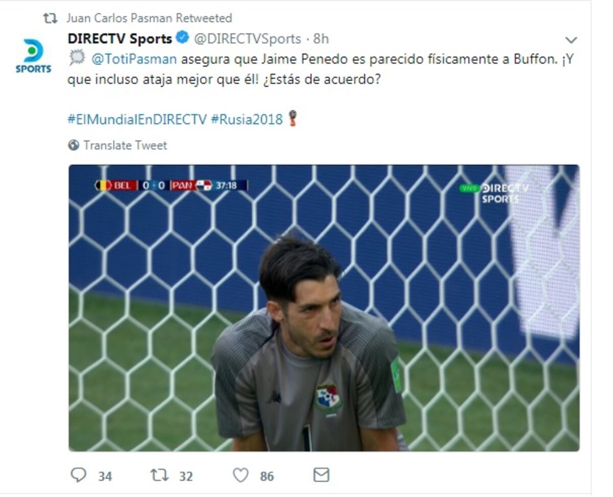 La prensa internacional halla parecido entre Jaime Penedo y el italiano Buffon