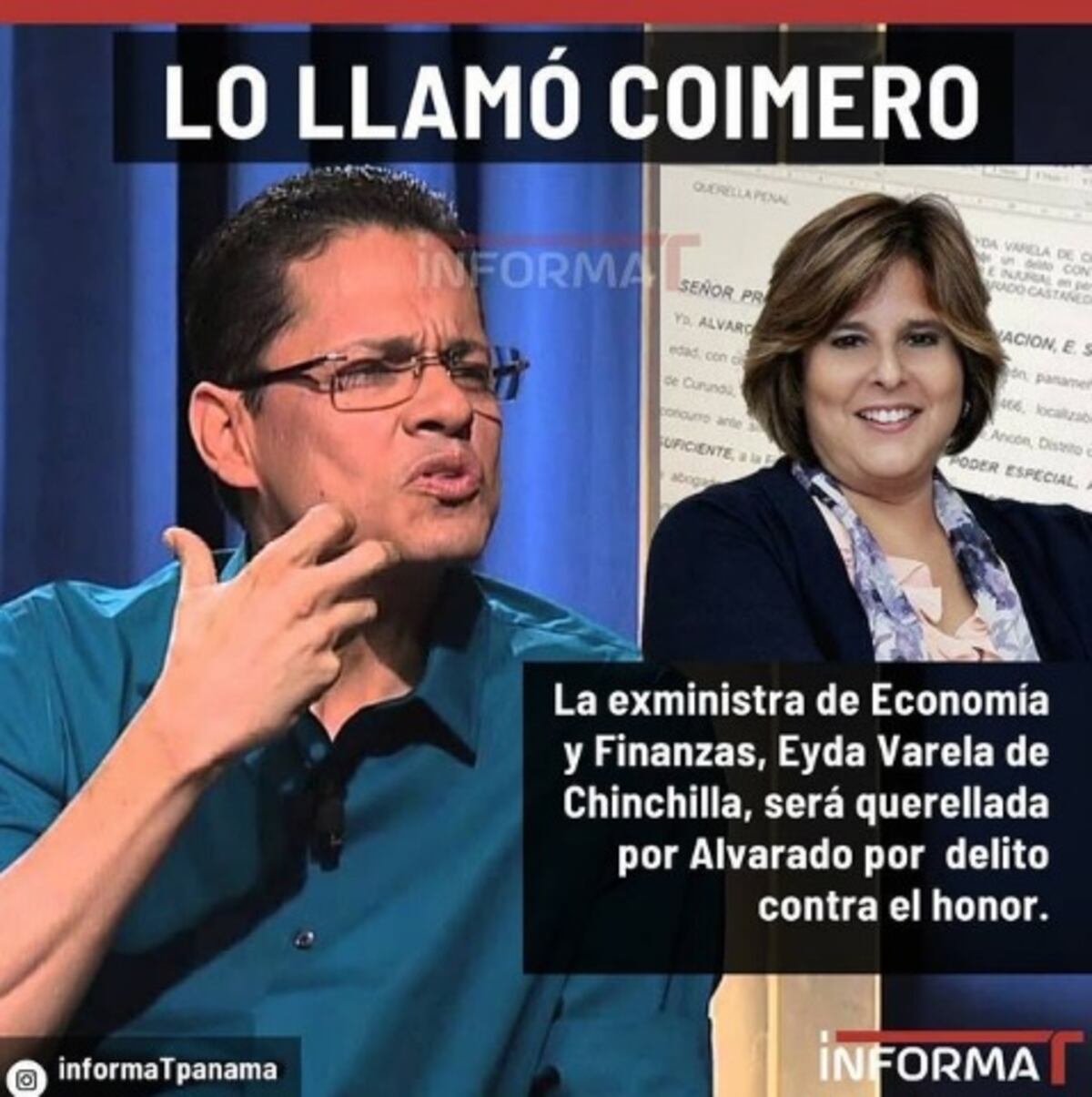 Álvaro Alvarado querellará a exministra. Aseguran que lo tildó de ‘coimero’
