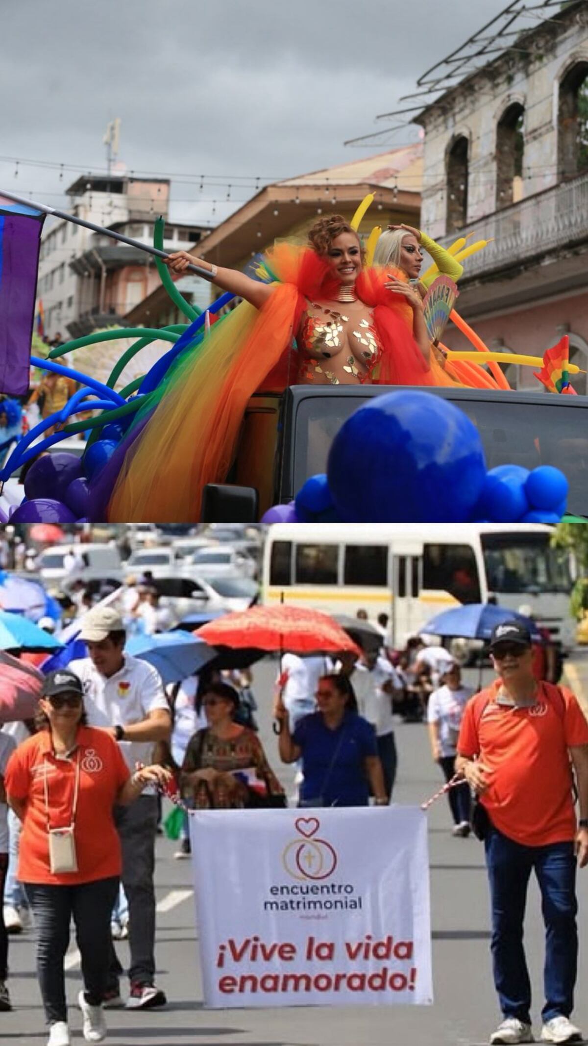 Marcha por la Vida y Panamá Pride 2025 coincidieron en un día lleno de mensajes sobre familia