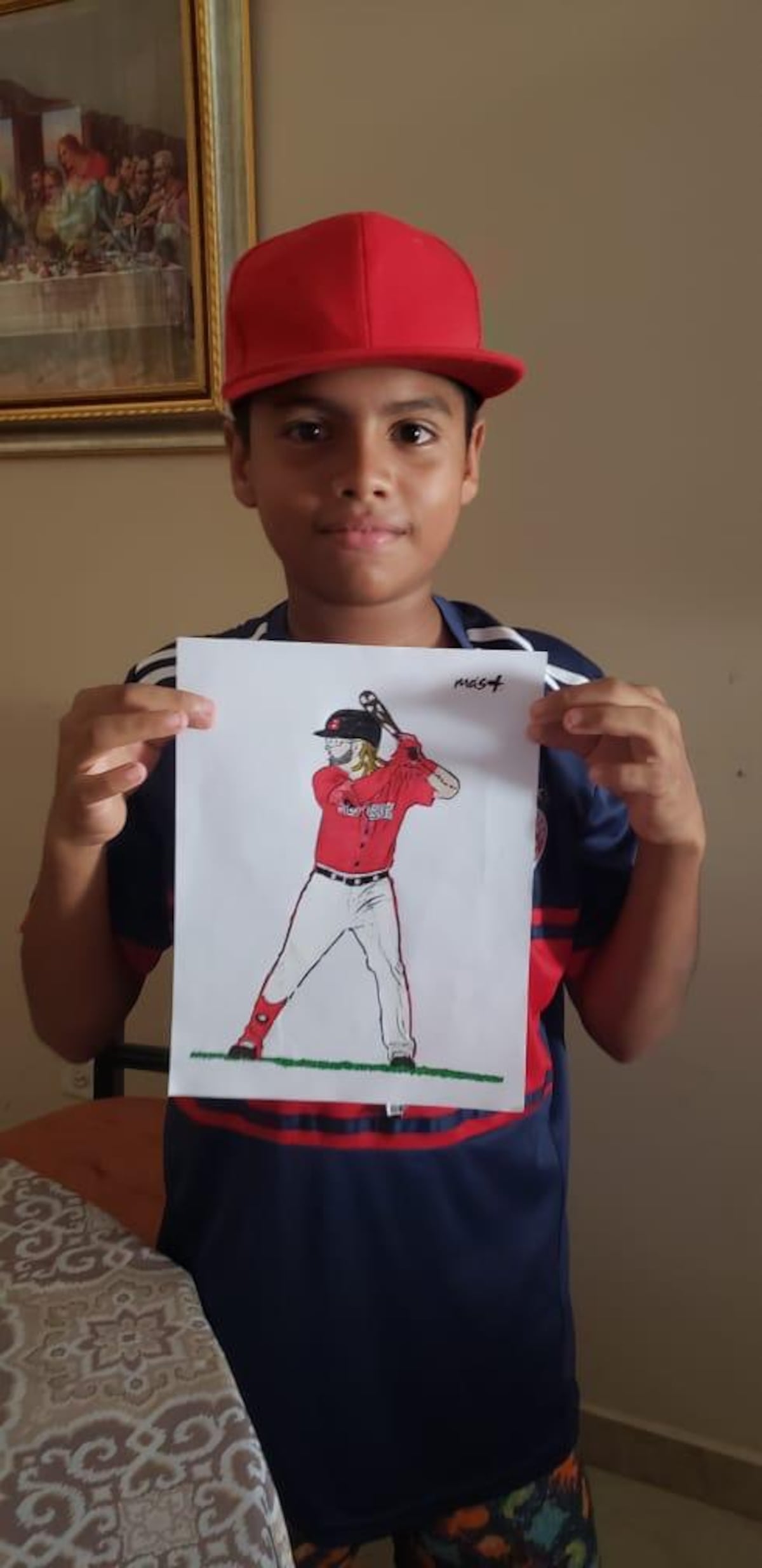 Pelotero panameño presta su imagen para que niños lo coloreen