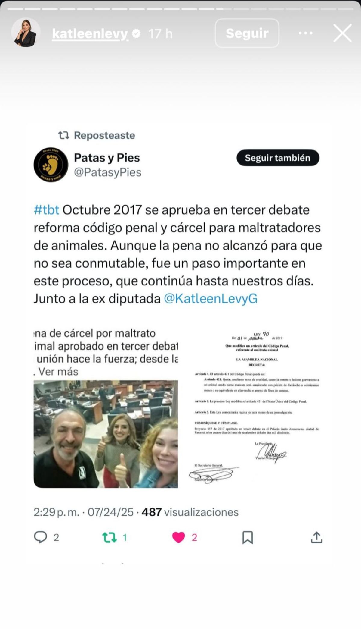 ‘Ni los vendo ni los regalo’: Katleen Levy le canta la tabla a los que quieren los cachorros de su perrita