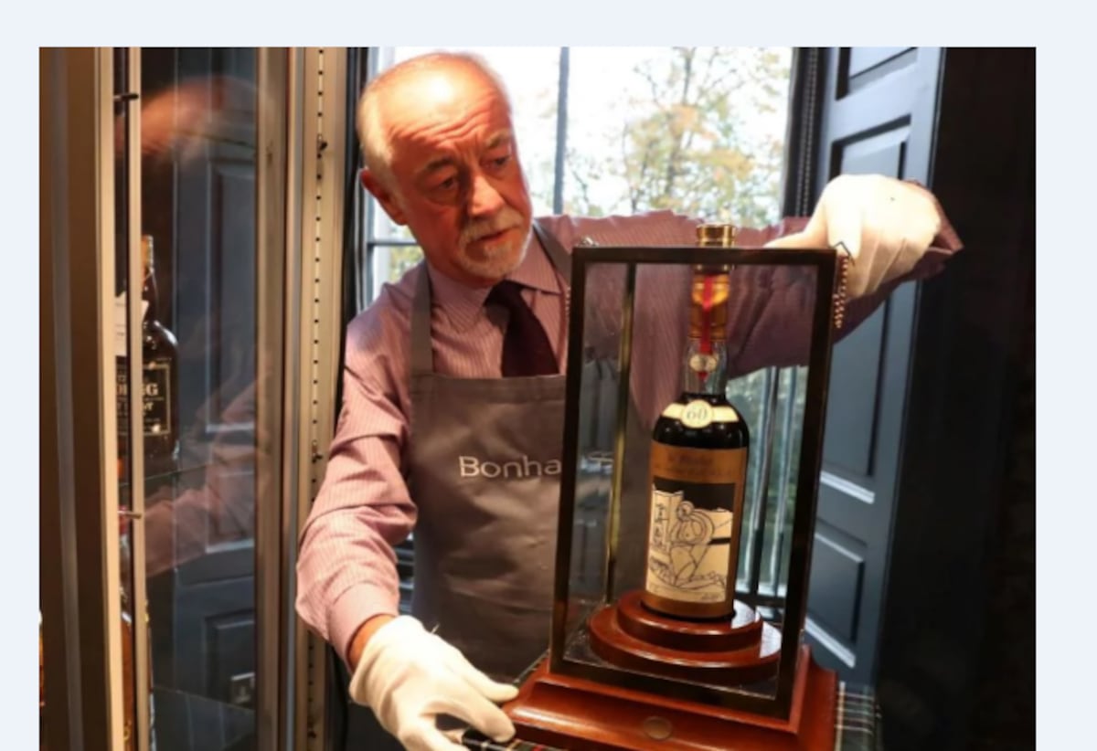 ¡Mientras más edad, mas bueno! Un millón de dólares por una botella de Whisky