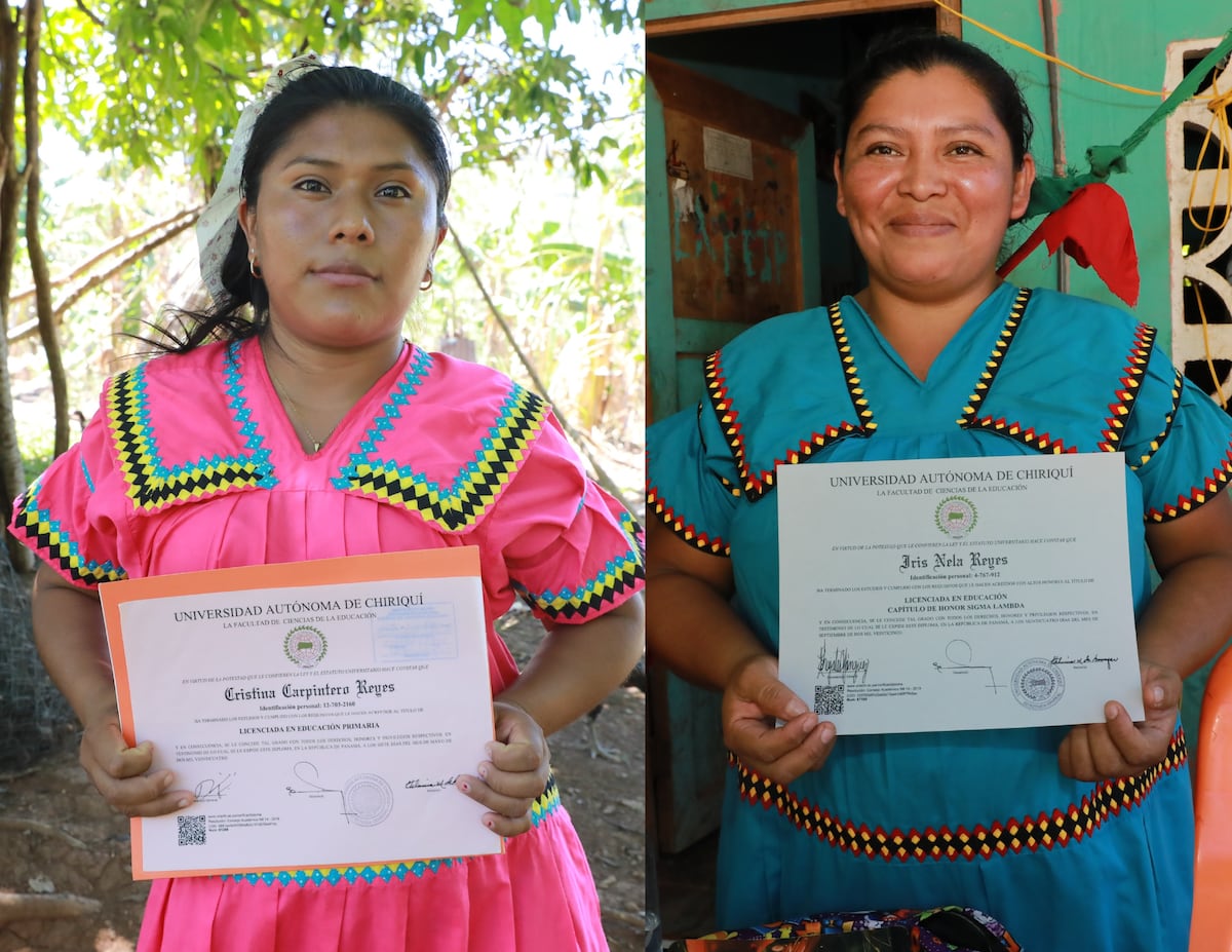 Dos madres Ngäbe vencen la pobreza y se gradúan como profesoras con honores