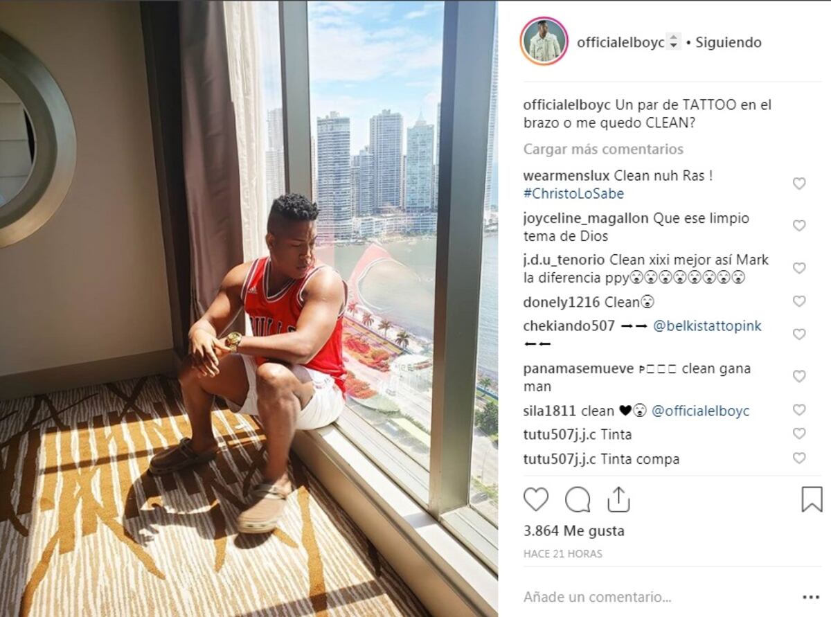 El cantante el BoyC le pregunta a sus fanes si se tatúa y la respuesta es clara