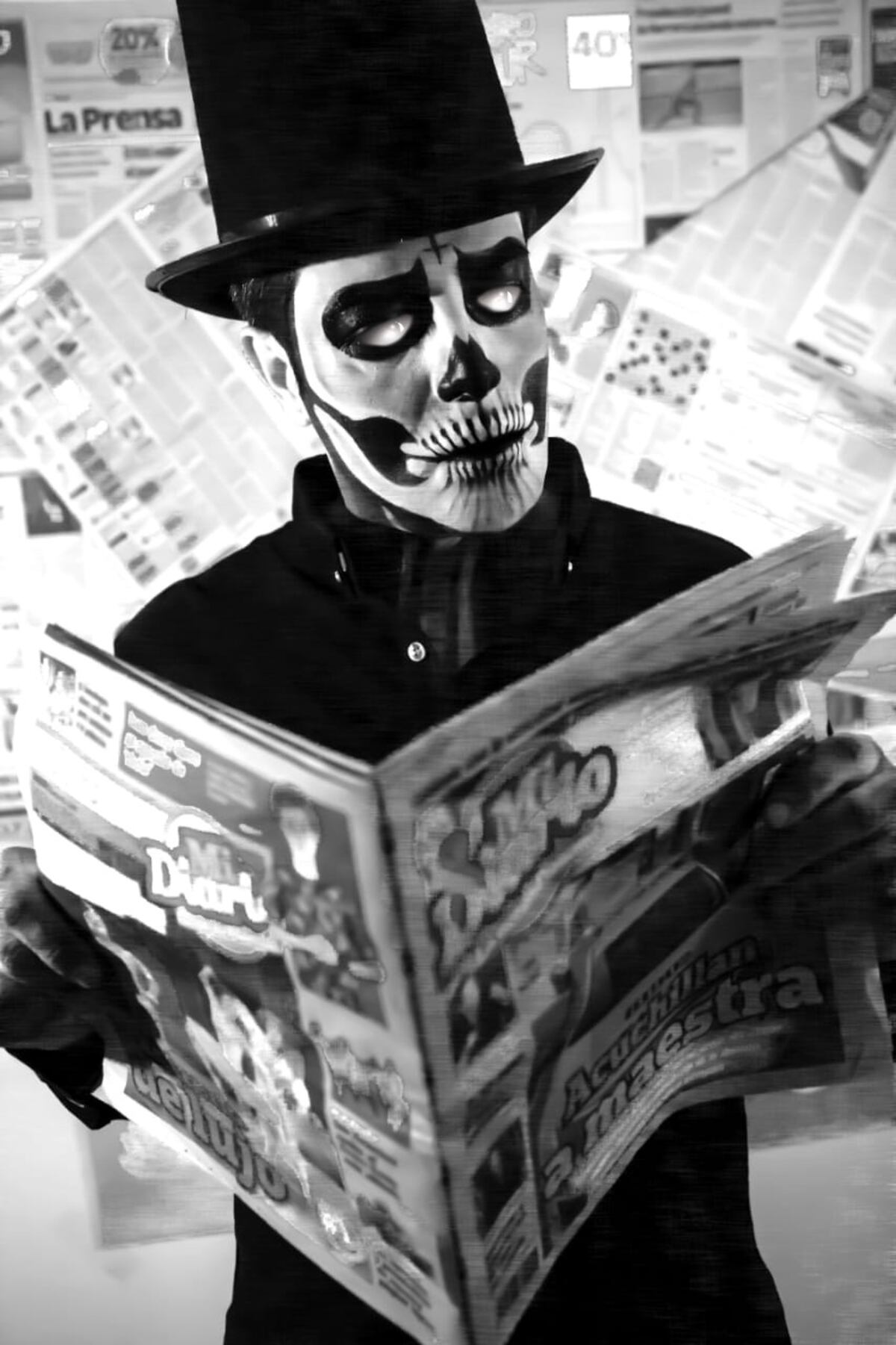 Espeluznante. En noche de brujas hasta los fantasmitas leen midiario.com +Video 