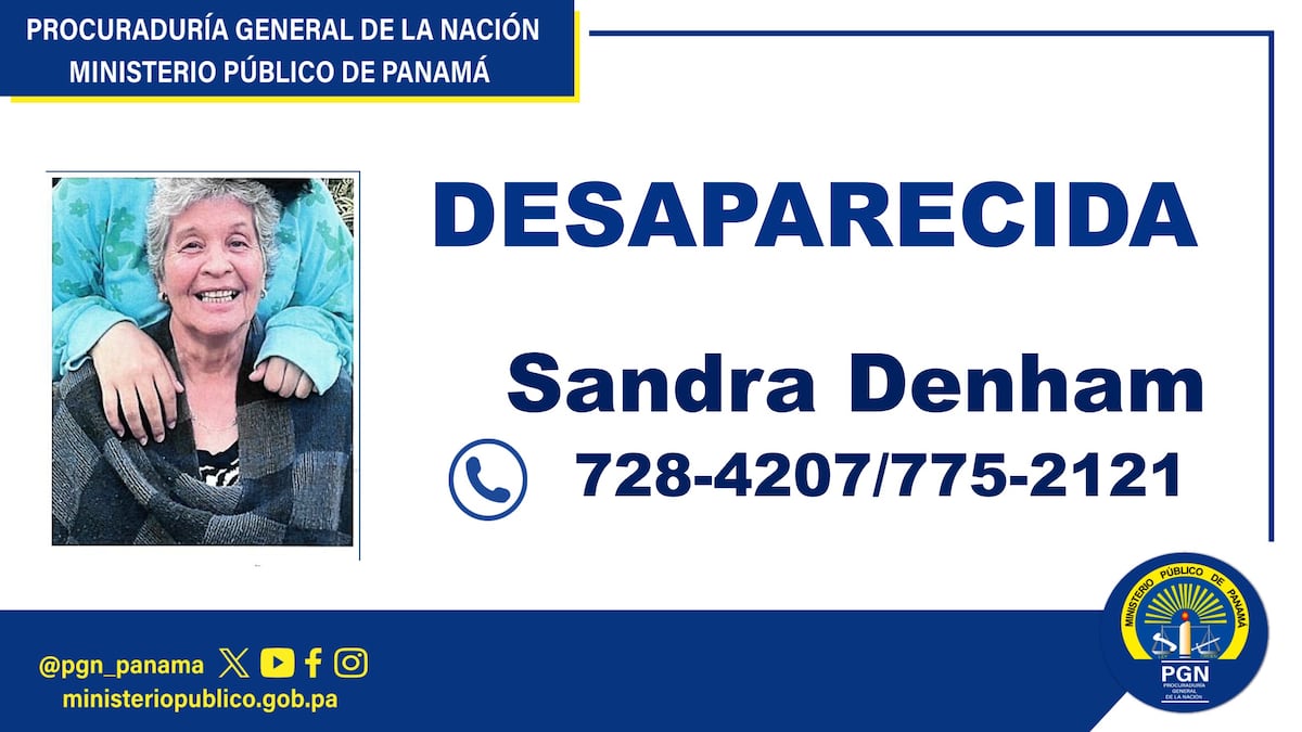 Familia pide ayuda para encontrar a Sandra, una adulta mayor desaparecida en Boquete