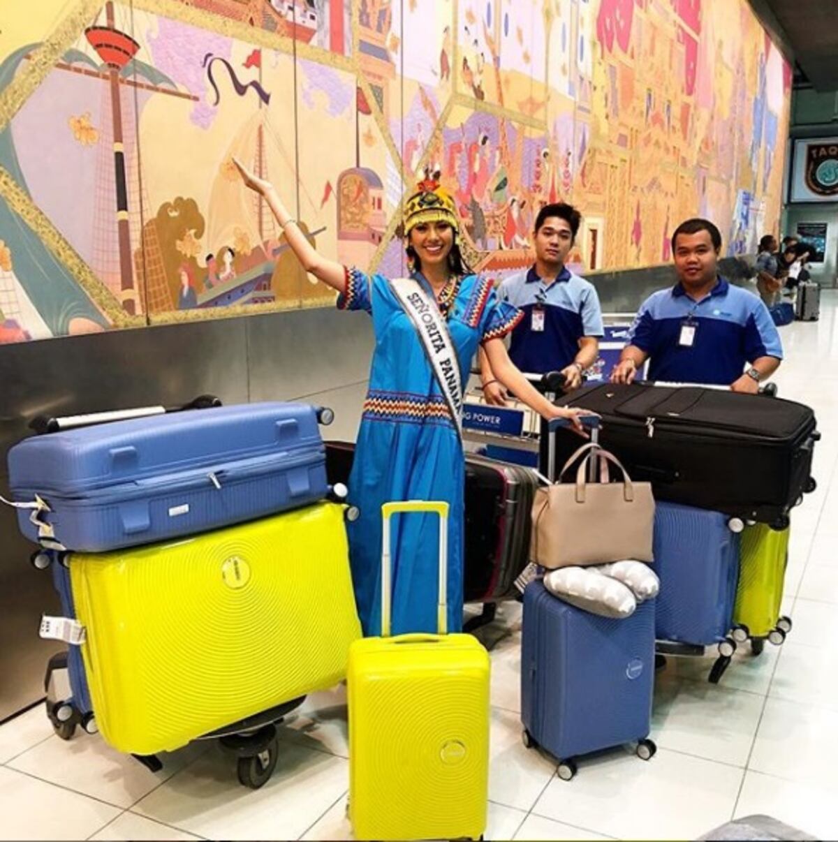 Ahora sí. Rosa Montezuma ya está en el Miss Universo. Así fue su llegada