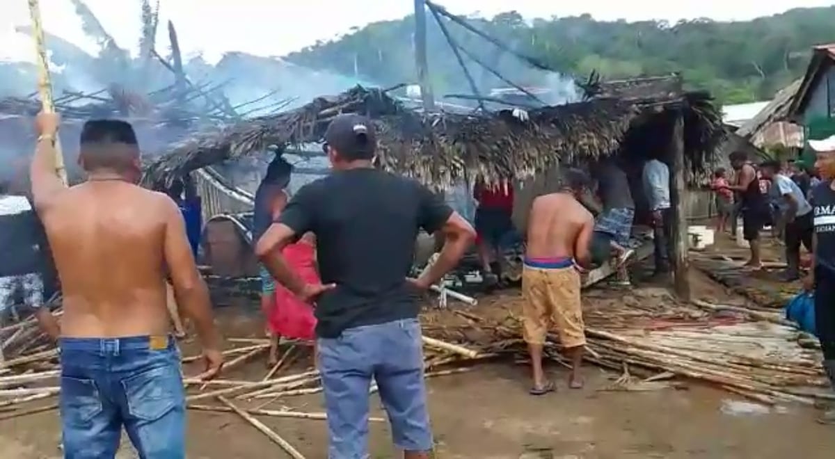 Se incendia una casa en Yansibdiwar, Guna Yala