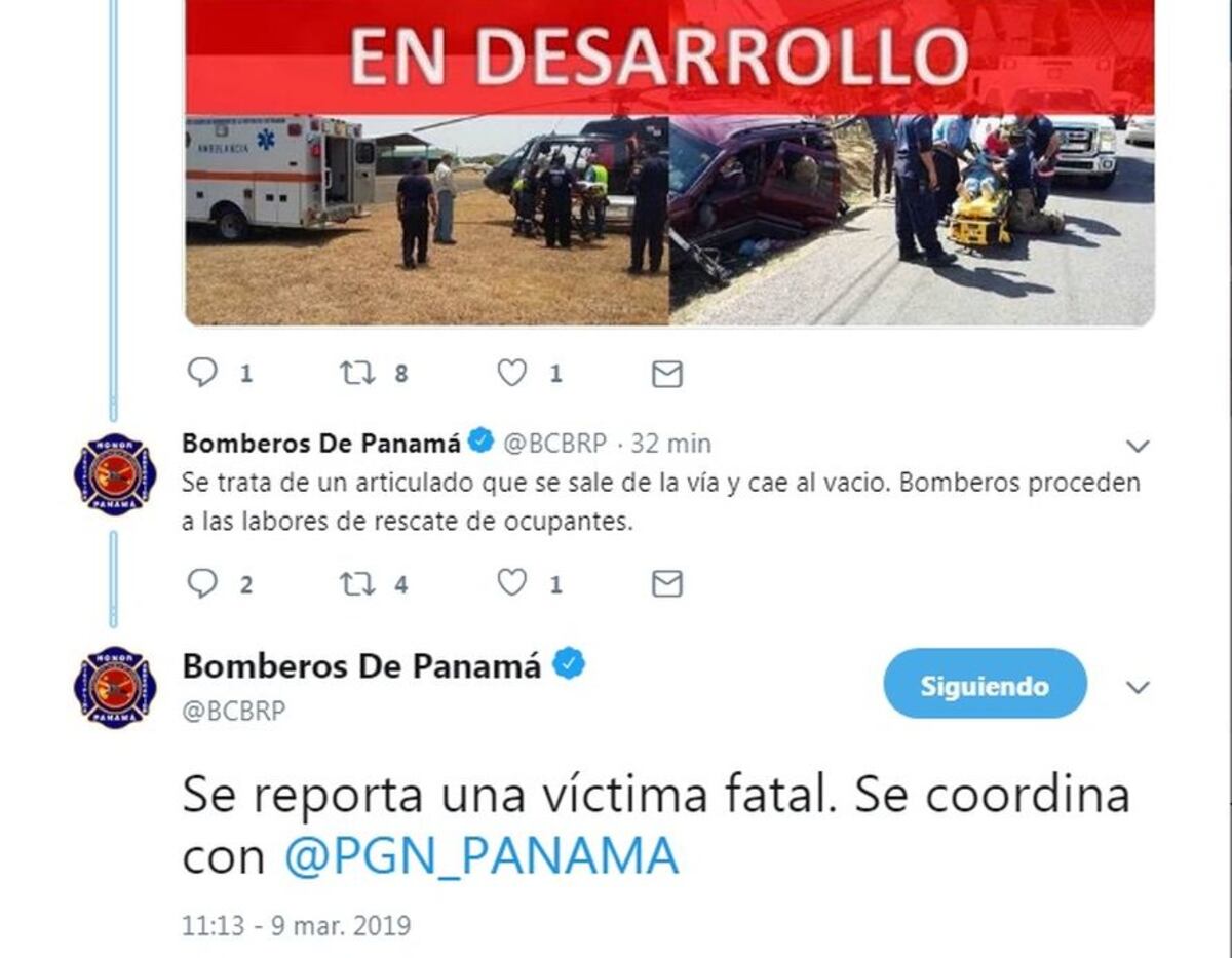 Un equipo pesado cae a un precipicio. Hay un muerto en La Pintada