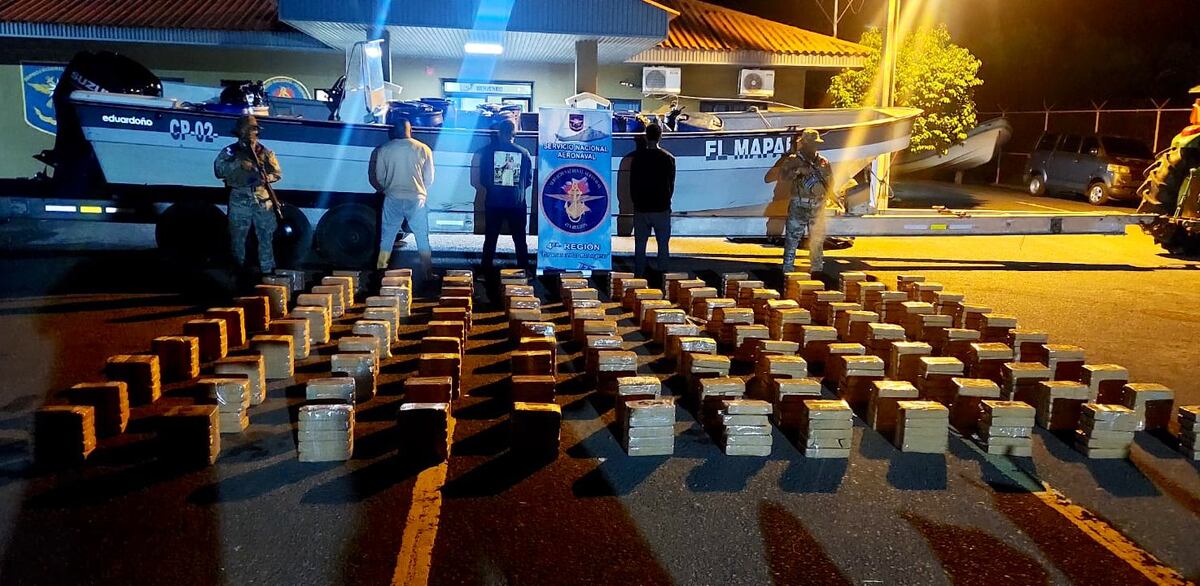 Operativo en Búcaro: SENAN intercepta 600 paquetes de droga