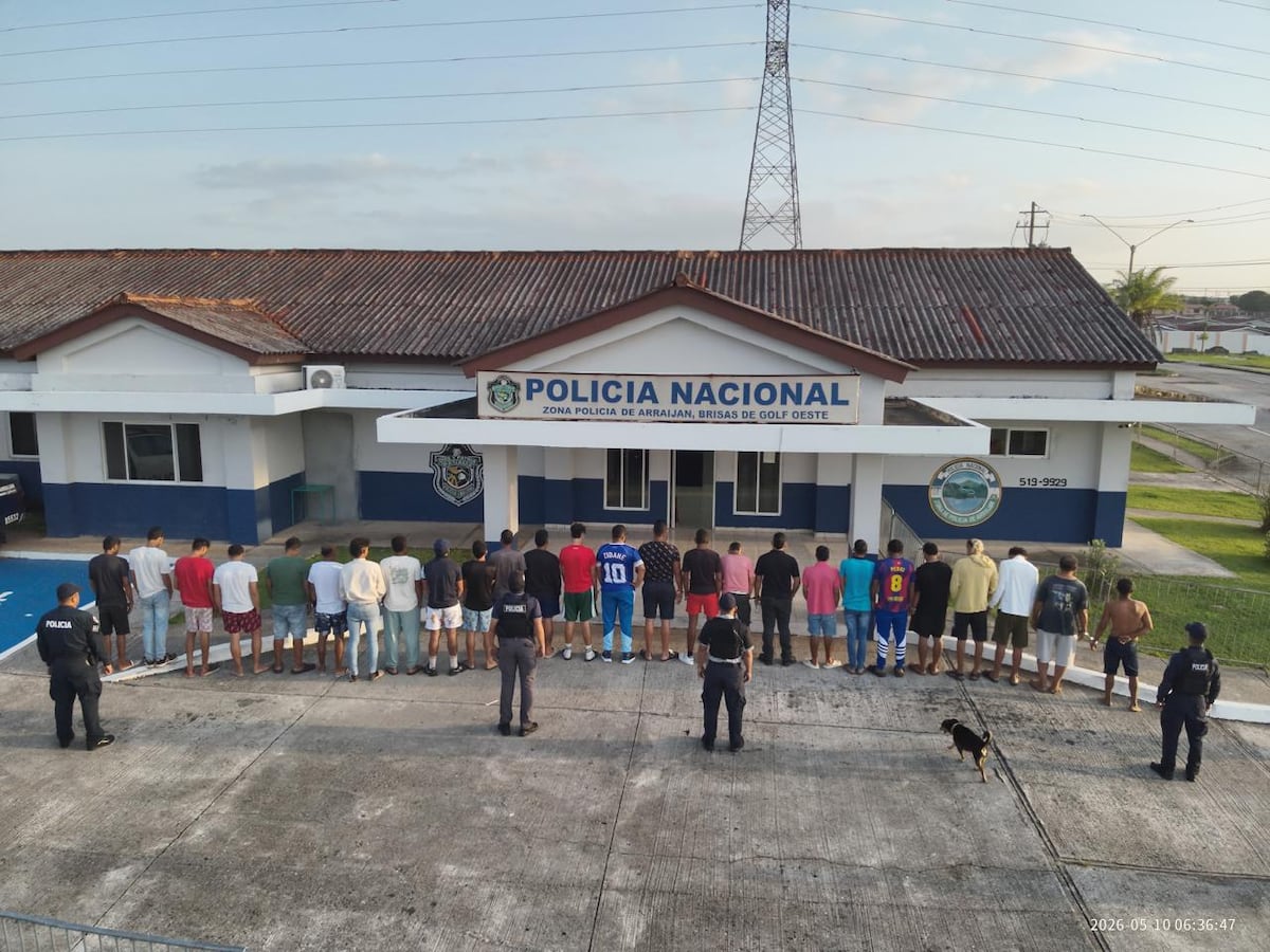 Policía aprehende a 78 personas en operativos antidroga en Panamá