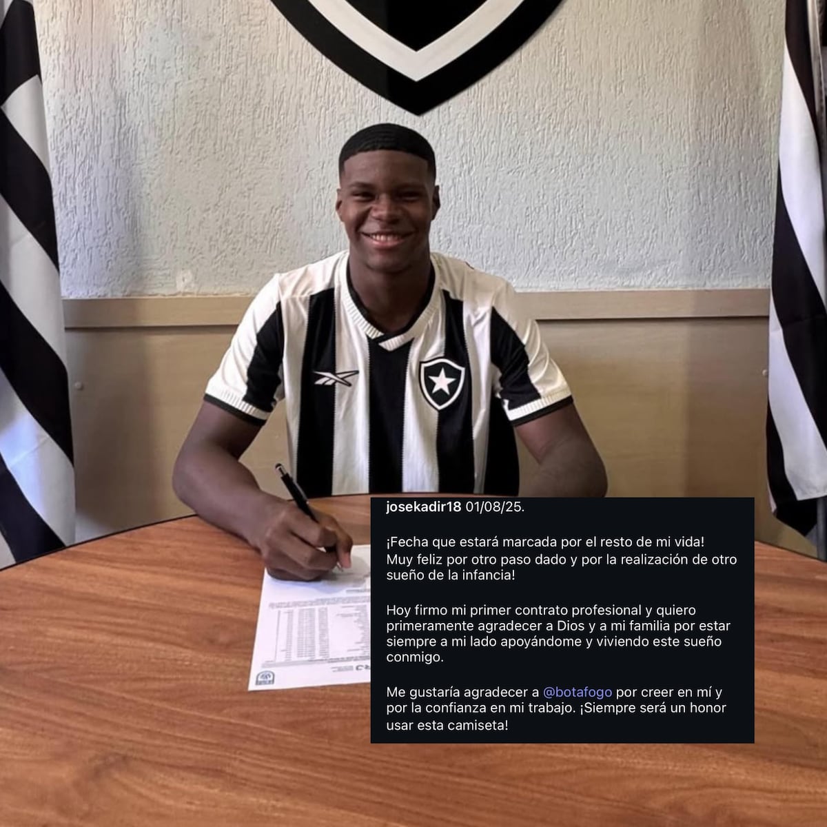 Botafogo apuesta por el talento panameño: Kadir Barría ficha por 3 años