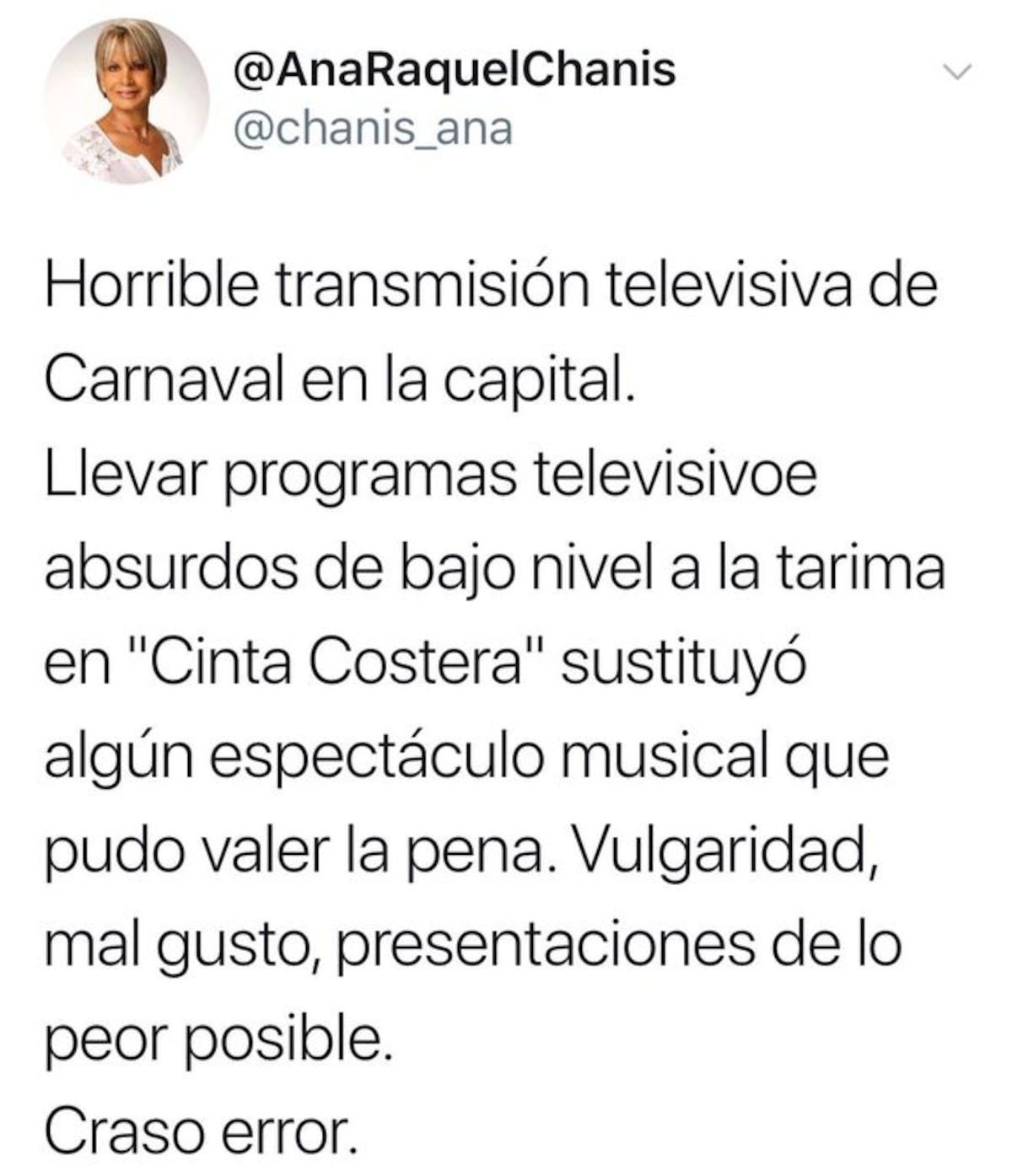 ¡UPS! Critican transmisión de Carnavales en TV, la califican de horrible