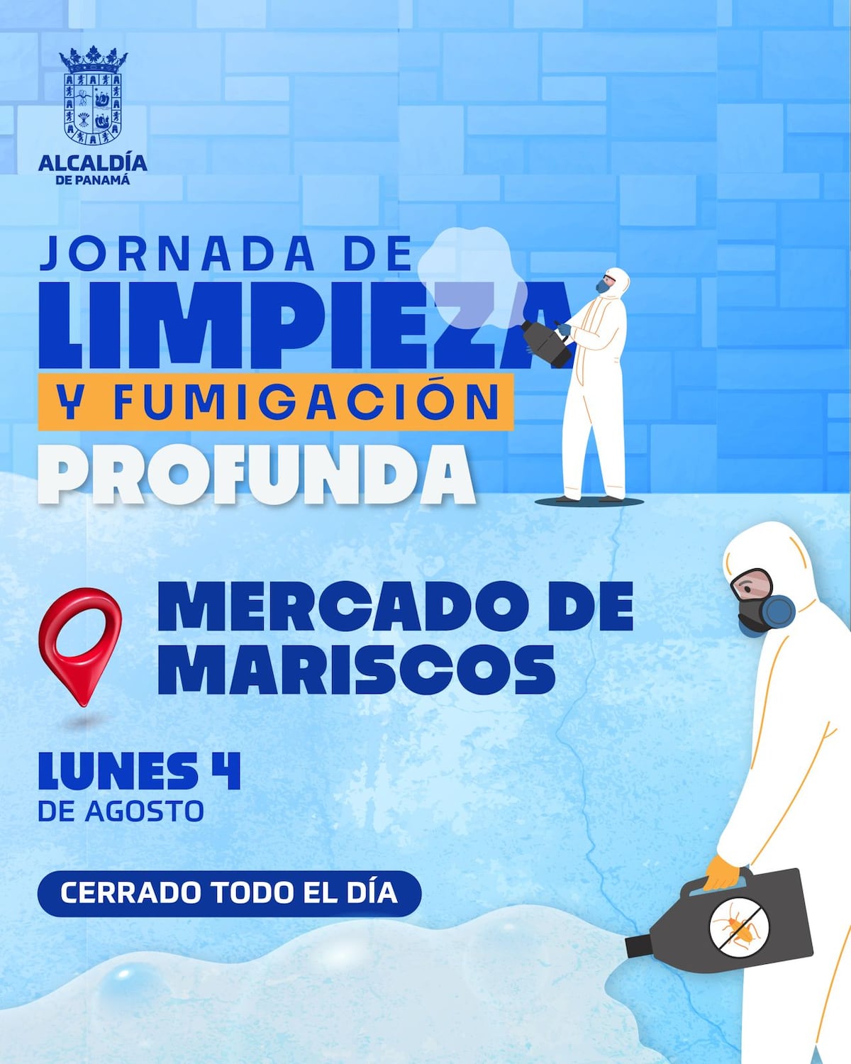 Mercado de Mariscos cerrará el lunes 4 de agosto por jornada de limpieza y fumigación