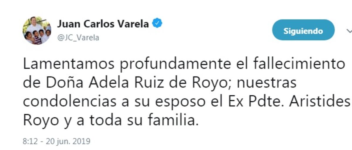 Muere exprimera dama de Panamá. Hay reacciones