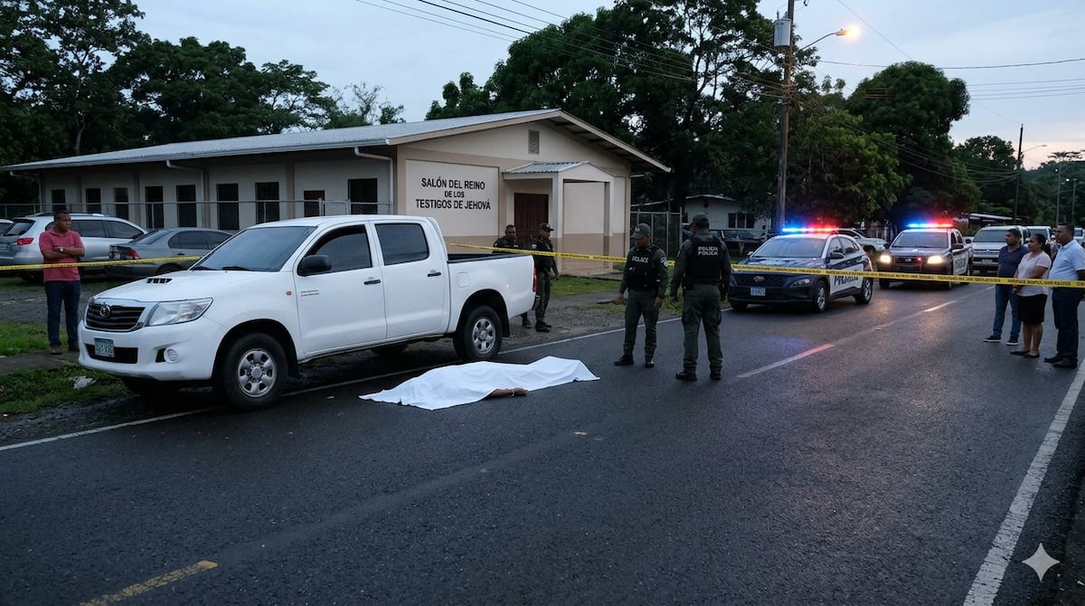 Accidente de tránsito en Antón deja un fallecido de 65 años frente a una iglesia