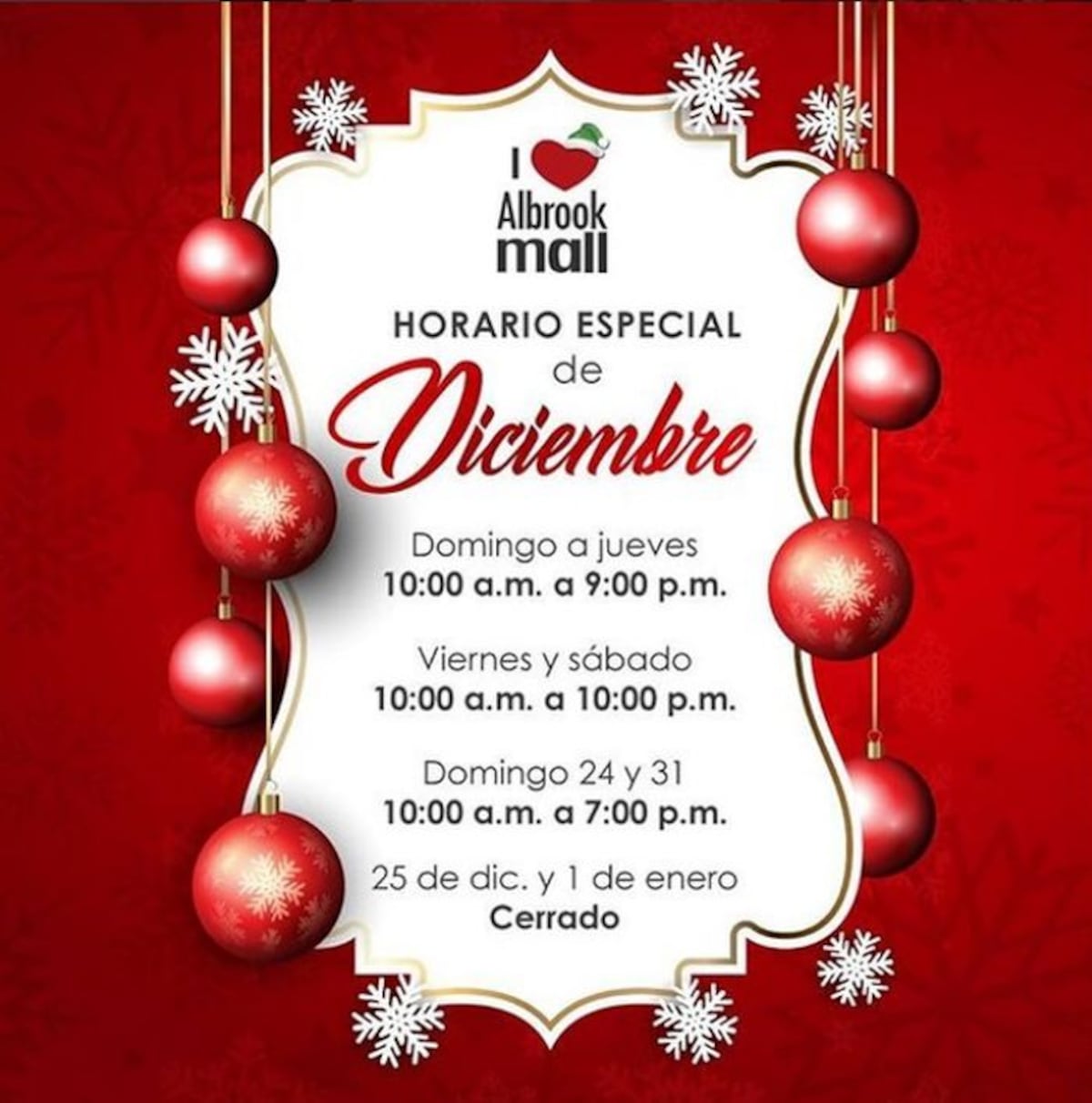 ¡TE INTERESA! Estos son los horarios decembrinos de los 'malls' de Panamá