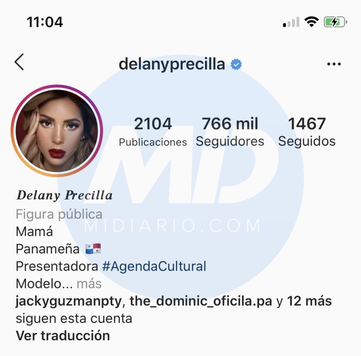 Muchos likes pero comentarios limitados. Delany y su política en su cuenta de Instagram