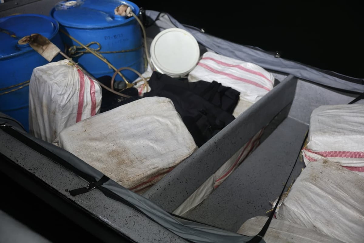 Aeronaval asesta dos operativos contra el narcotráfico: incauta más de mil 500 paquetes de droga en Caribe y Herrera
