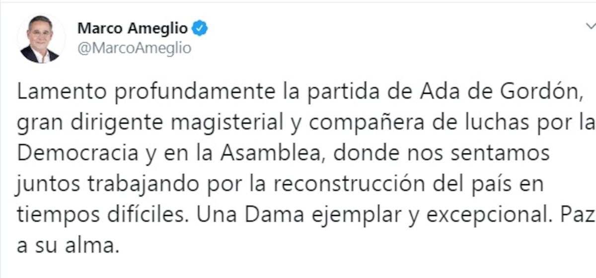 Muere exministra panameña. Lamentable