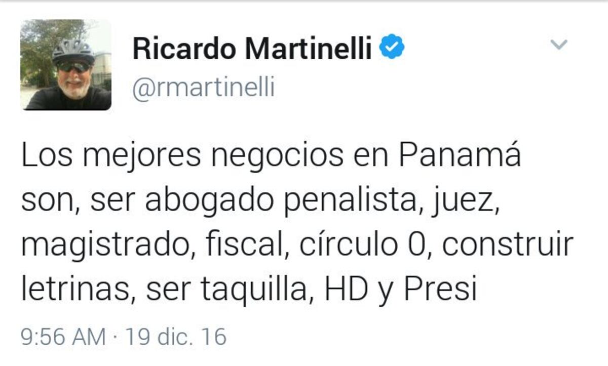 Ricardo Martinelli confesó que 'ser presidente es un buen negocio'