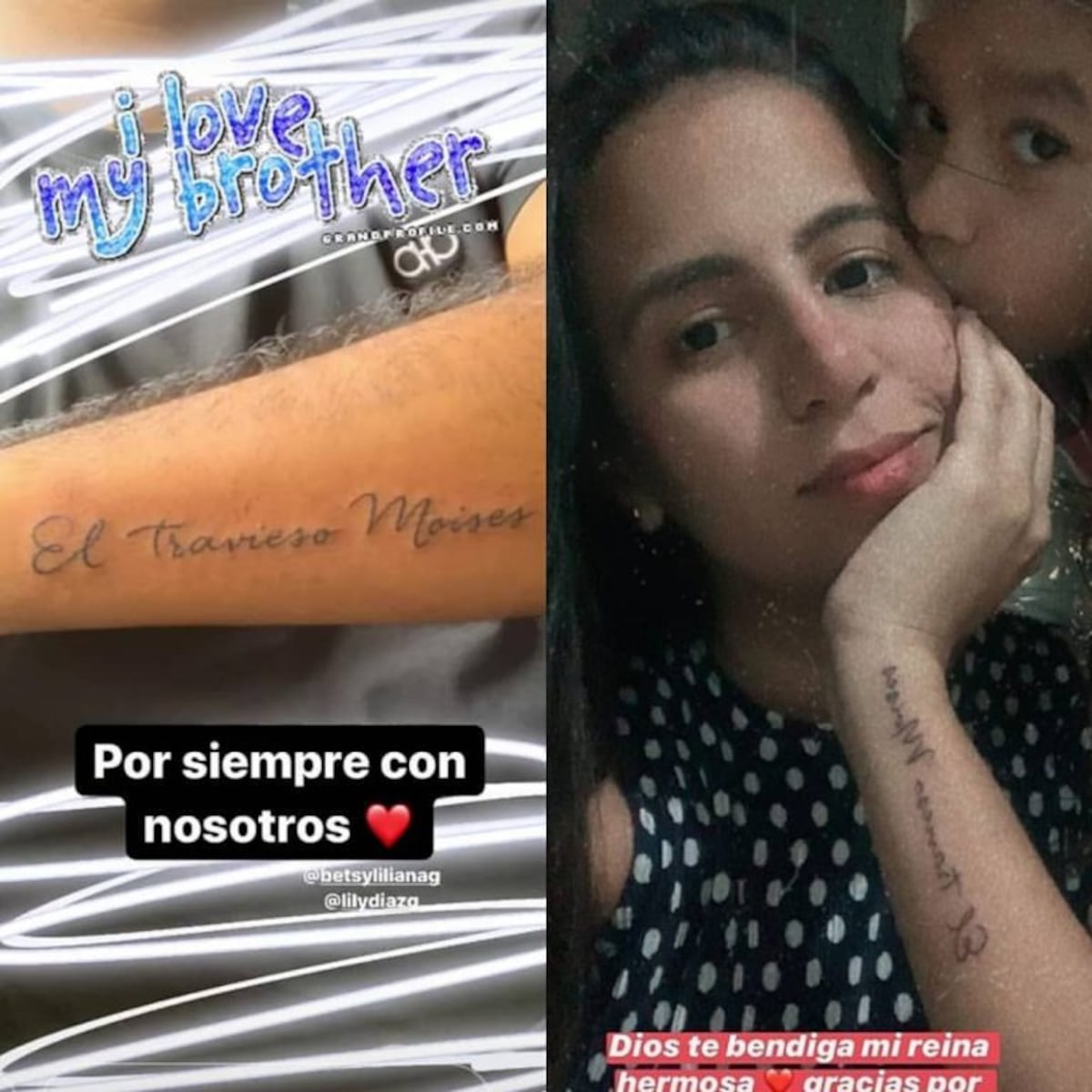 ‘Lily’ Díaz y Luis Mariano se tatuaron en honor a su hermano fallecido