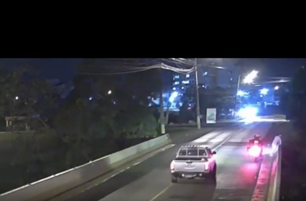 Impactante. Policía le salva la vida a una mujer en un puente de La Chorrera. Video muestra momentos de dramatismo