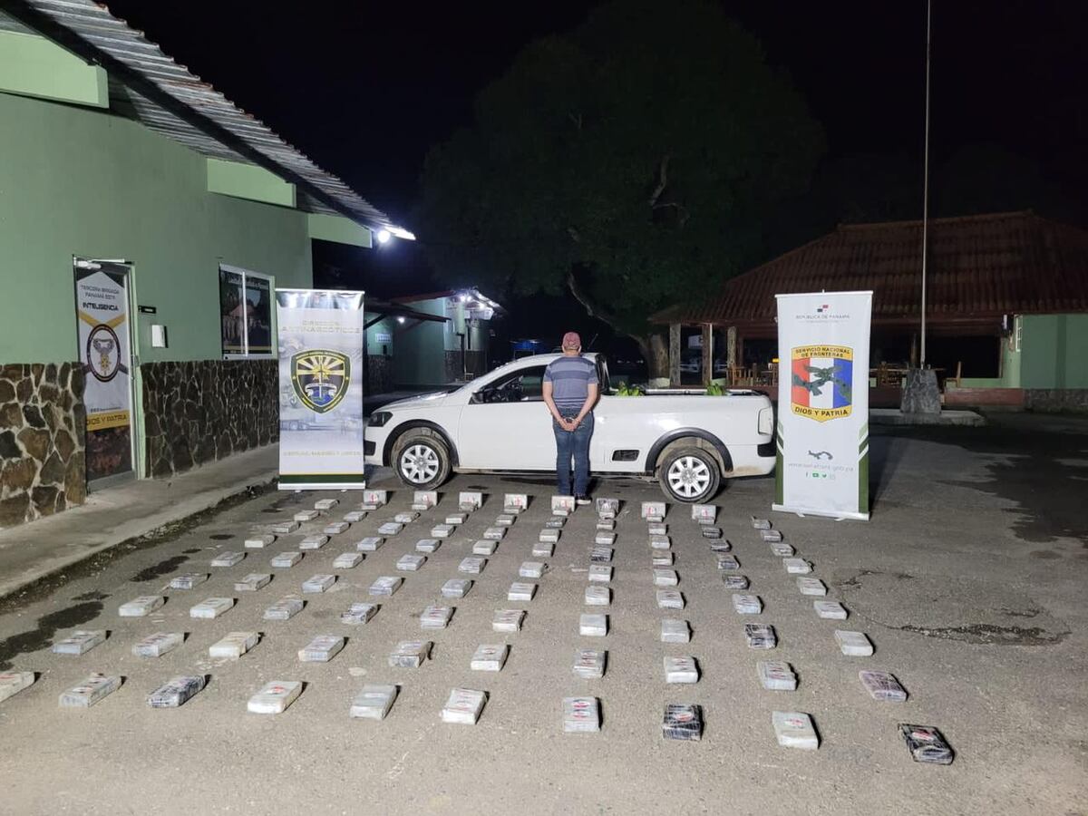 Colombiano intentó pasar con varios kilos de droga por el puesto de control en Chepo, pero Senafront lo capturó