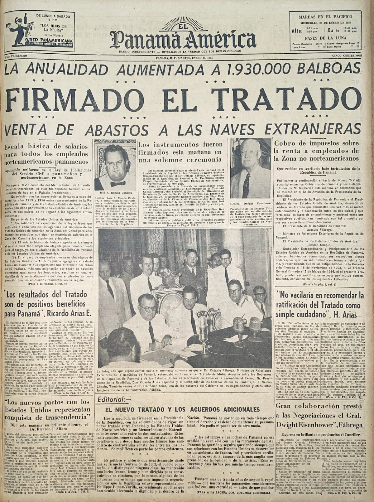 Militar, polleras y asesinato: la vida de José Antonio y el tratado Remón Eisenhower 