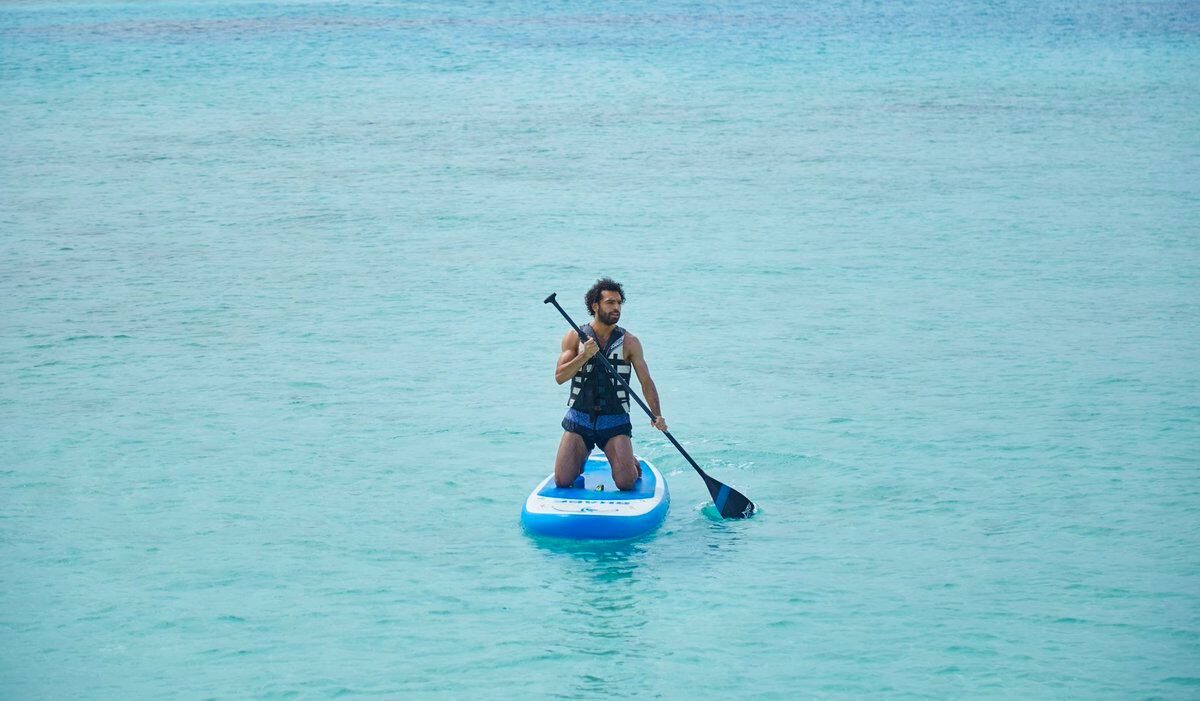 El jugador egipcio Mohamed Salah disfrutó de unas vacaciones playeras