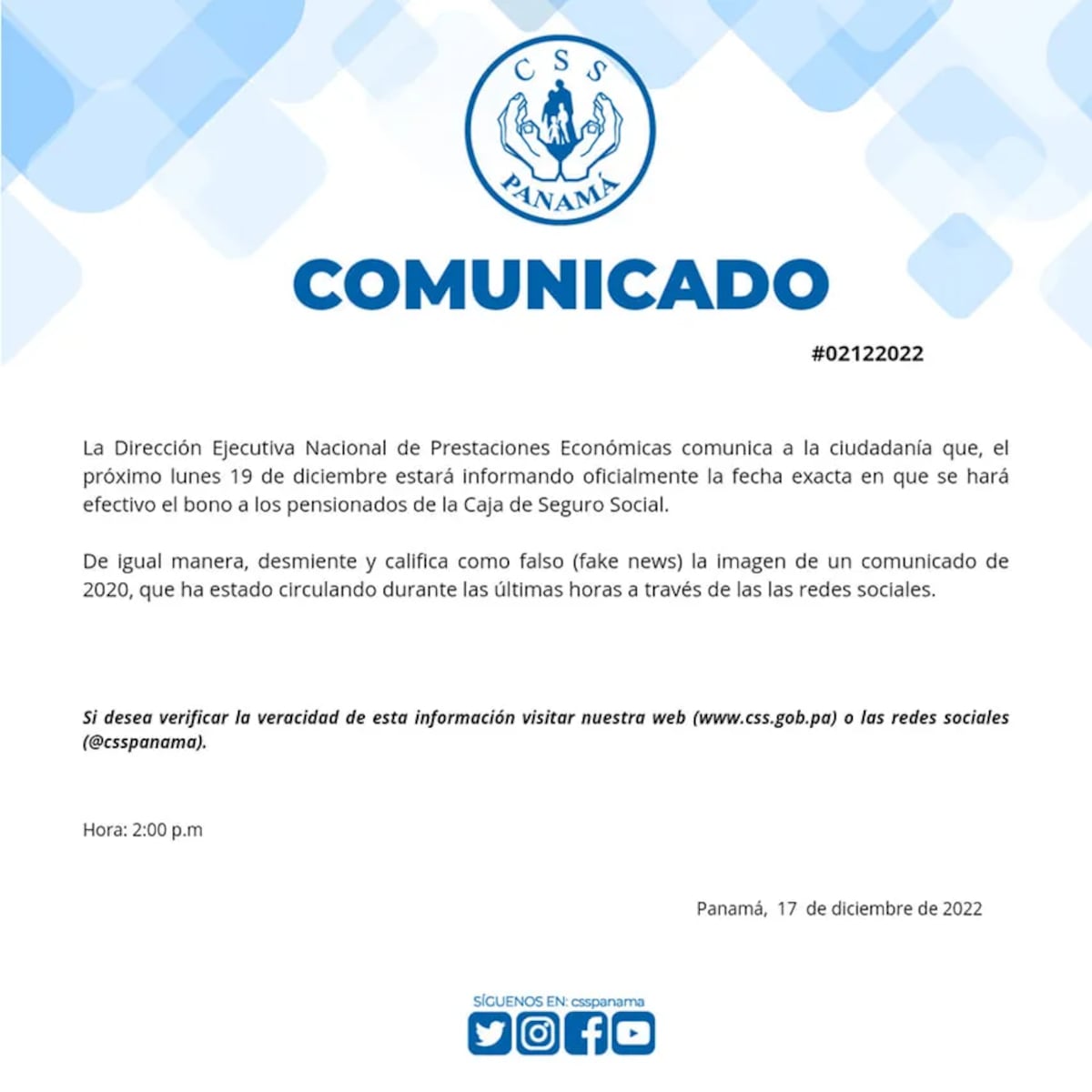 Se acerca la navidad. CSS inicia pago de bonos a los jubilados