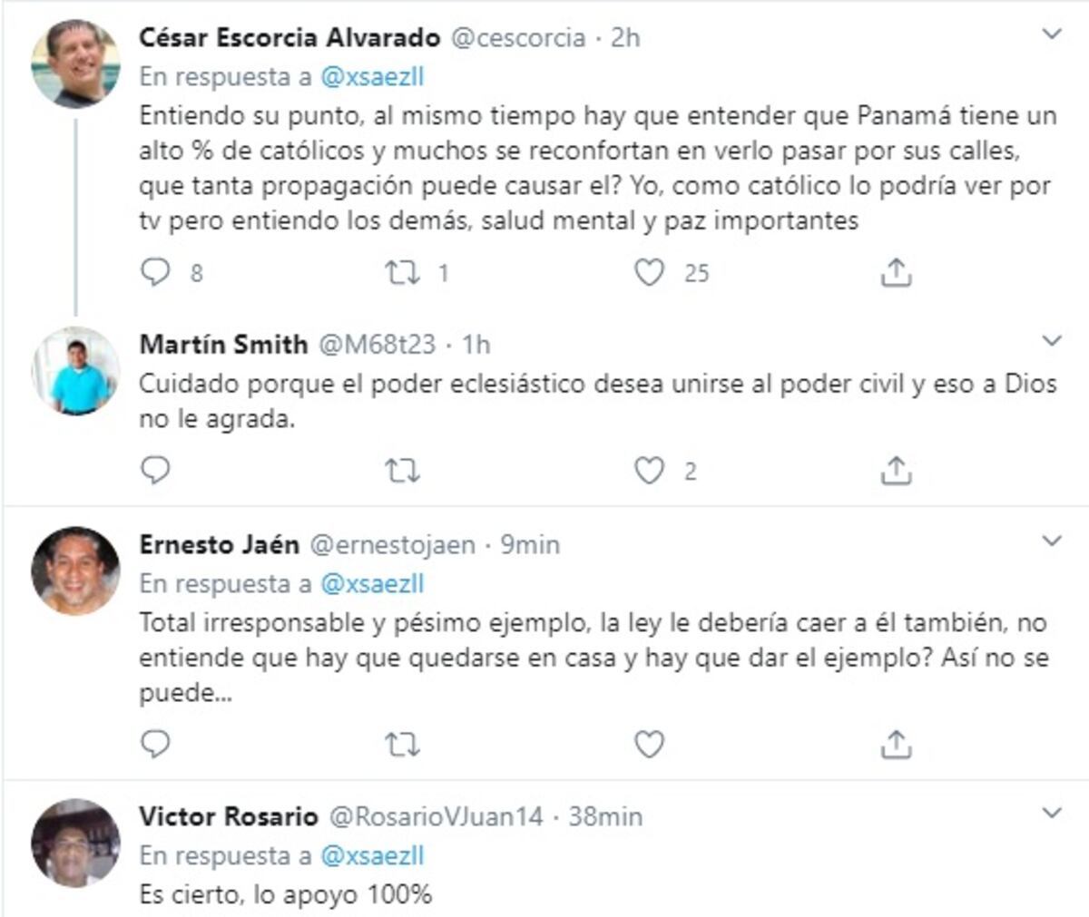 ‘No me parece correcto que Monseñor Ulloa viole la cuarentena’, dice el doctor Sáez Llorens. Video