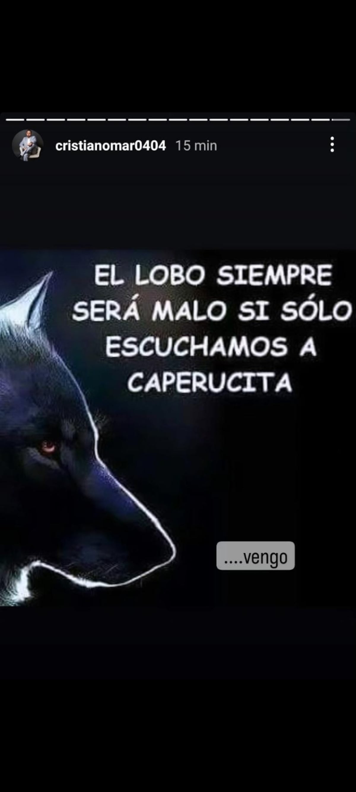 Ex de Joseline Pinto asegura que el lobo siempre será el malo si solo escuchan a Caperucita 