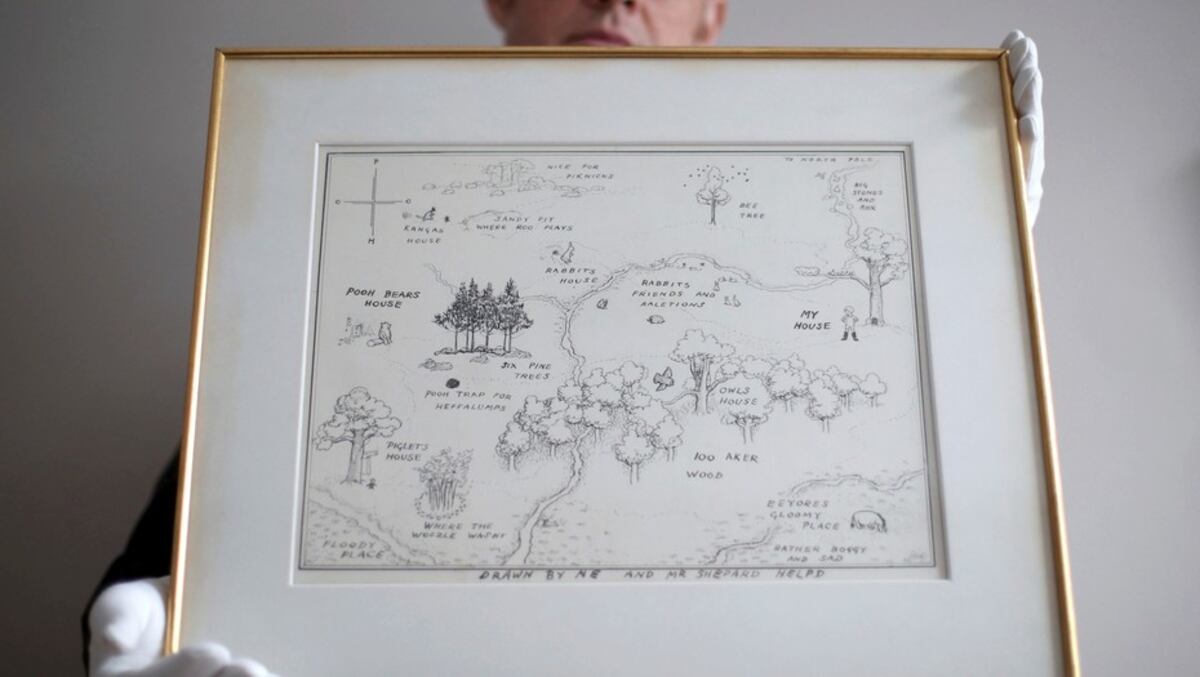 Un mapa del bosque de Winnie The Pooh fue comprado en medio millón de dólares