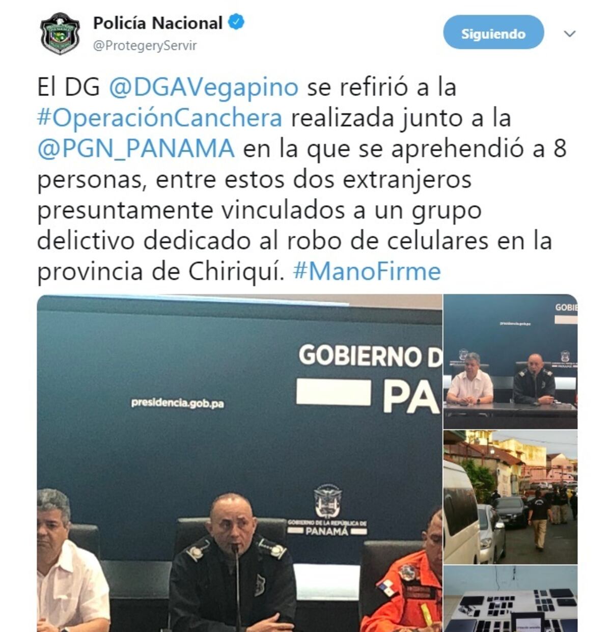 Organización criminal se dedicaba a robarle celulares a peregrinos. Los capturan