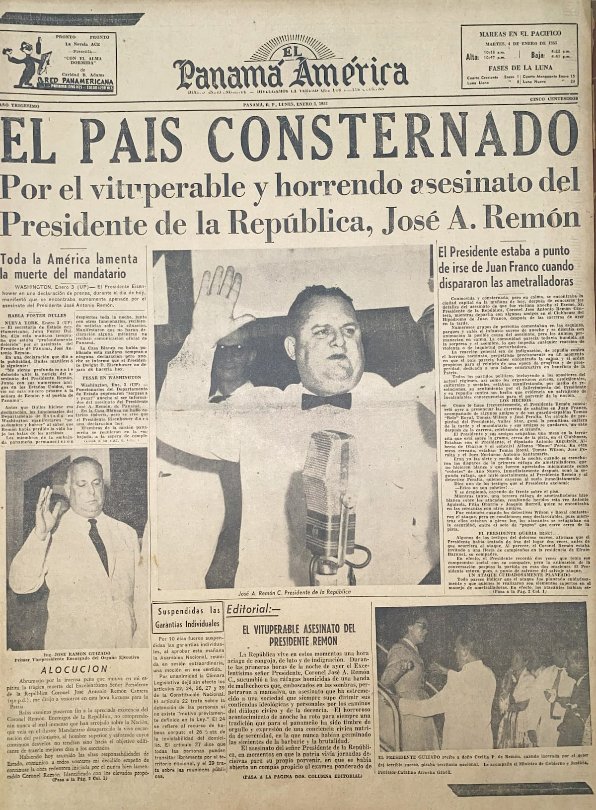 Militar, polleras y asesinato: la vida de José Antonio y el tratado Remón Eisenhower 