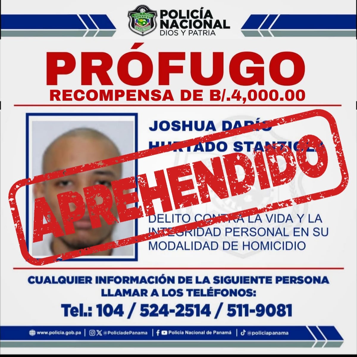 Se fugó de La Joyita y lo buscaban por un homicidio en Patio Limoso: cayó escondido en Arraiján