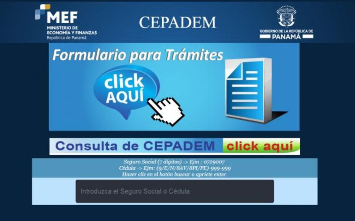 MEF hará ajustes y mantenimiento al formulario digital de Cepadem 