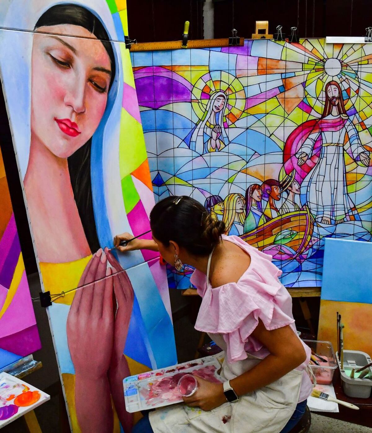 Galería | Así será el mural contra la xenofobia para misa del papa Francisco