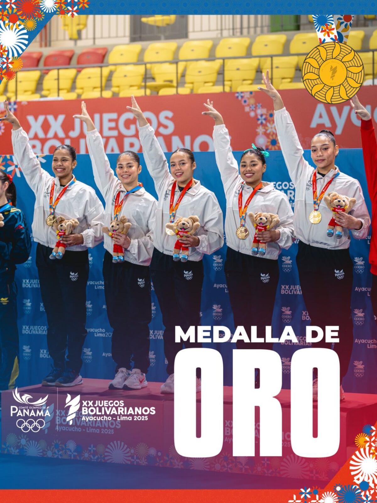 ¡Oro panameño! Las gimnastas de Panamá brillan en los XX Juegos Bolivarianos