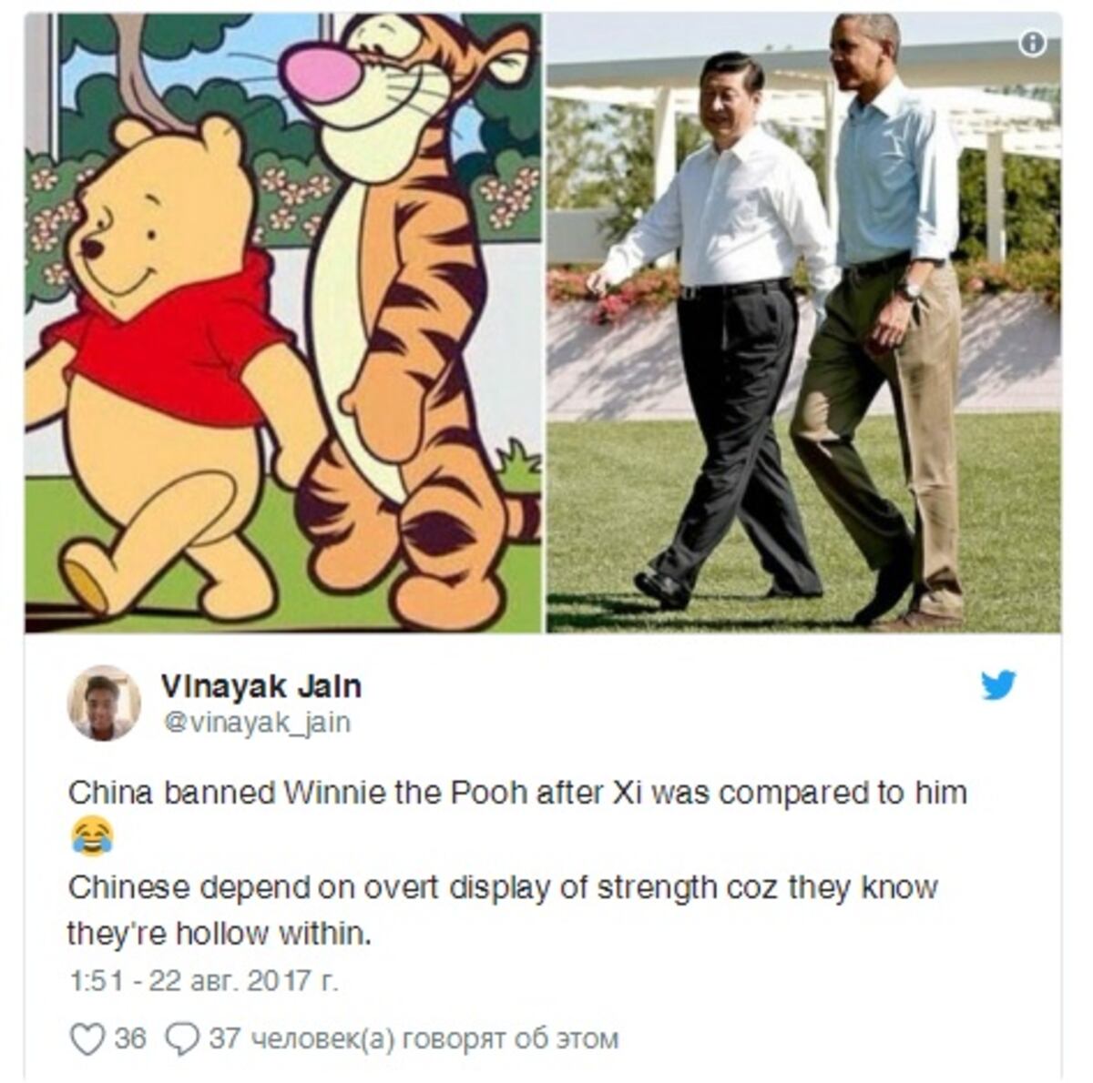 Prohíben filme de Winnie The Pooh en China porque hacían memes a su mandatario