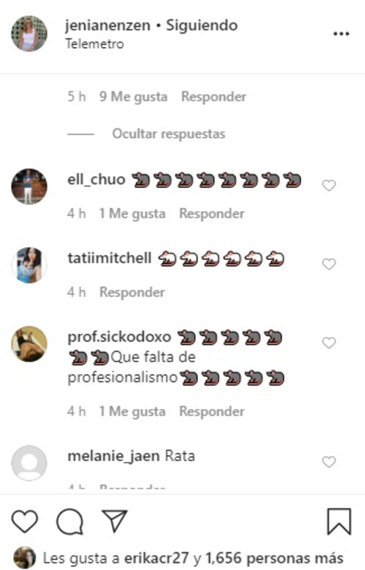 Ni la ‘Rosa de Guadalupe’ salva a Jenia de los insultos. Le llenan el Instagram de ratas +Video 