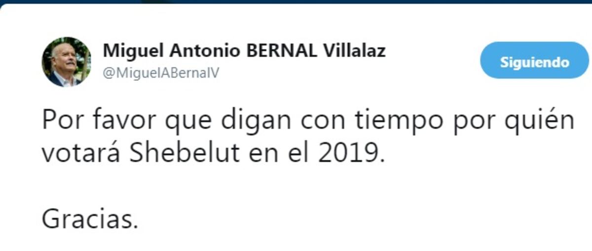 Candidatos preocupados, Shebelut podría dar su pronóstico sobre elecciones