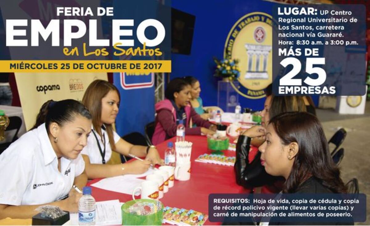 Hay feria de empleo en Los Santos con la participación de más de 25 empresas