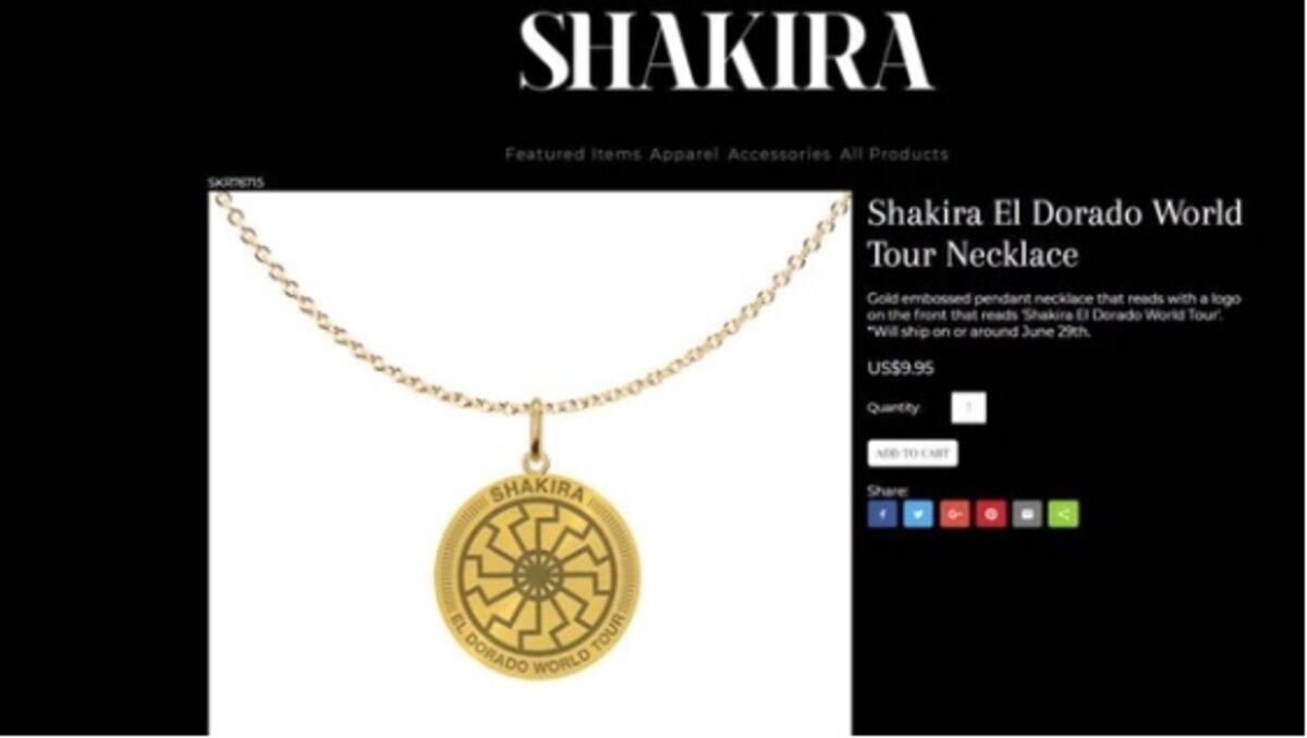 Shakira es criticada por usar símbolo nazi en la promoción de su tour Mundial